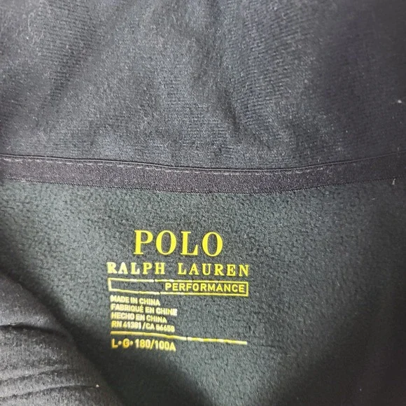 Polo Ralph Lauren Jacket Mens Large‎ Dark Gray Zipper Pocket Full Zip Sweater *